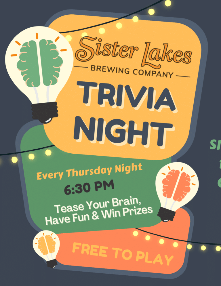 trivia night at sister lakes brewing