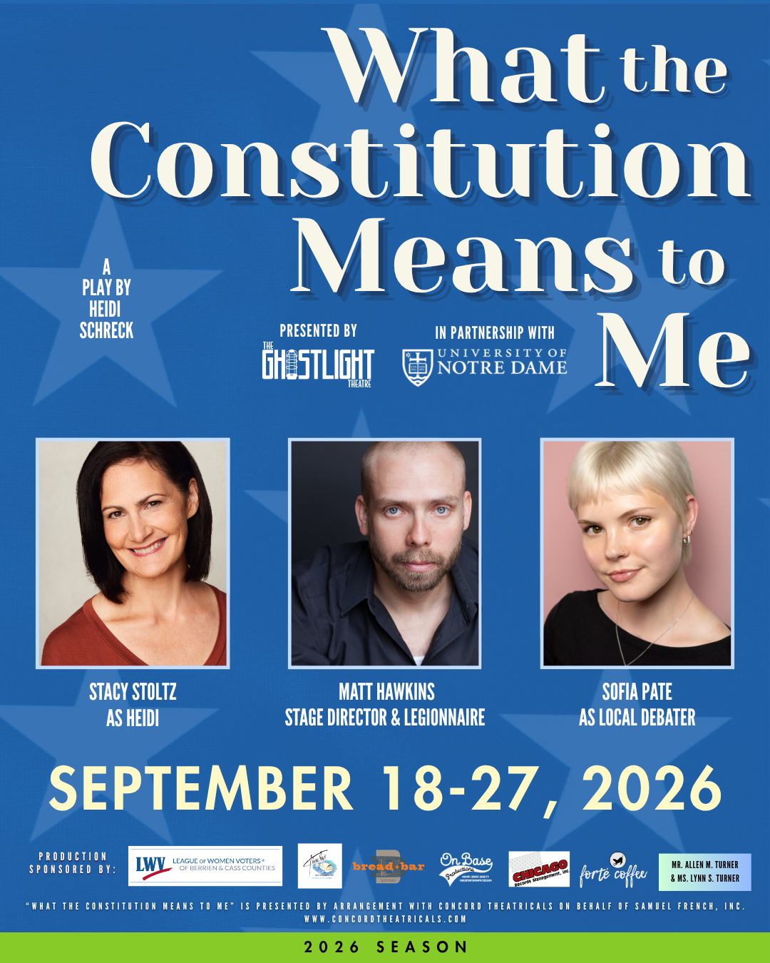 What the Constitution Means to Me - A Play by Heidi Schreck - Directed by Matt Hawkins at Ghostlight Theatre, Benton Harbor Michigan