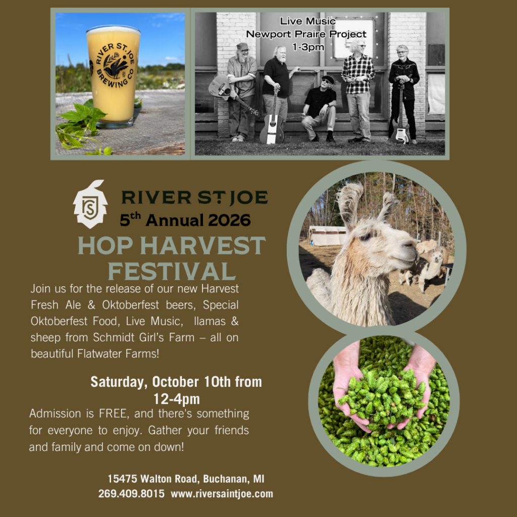 5th Annual Hop Harvest Festival at River Saint Joe, Buchanan Michigan