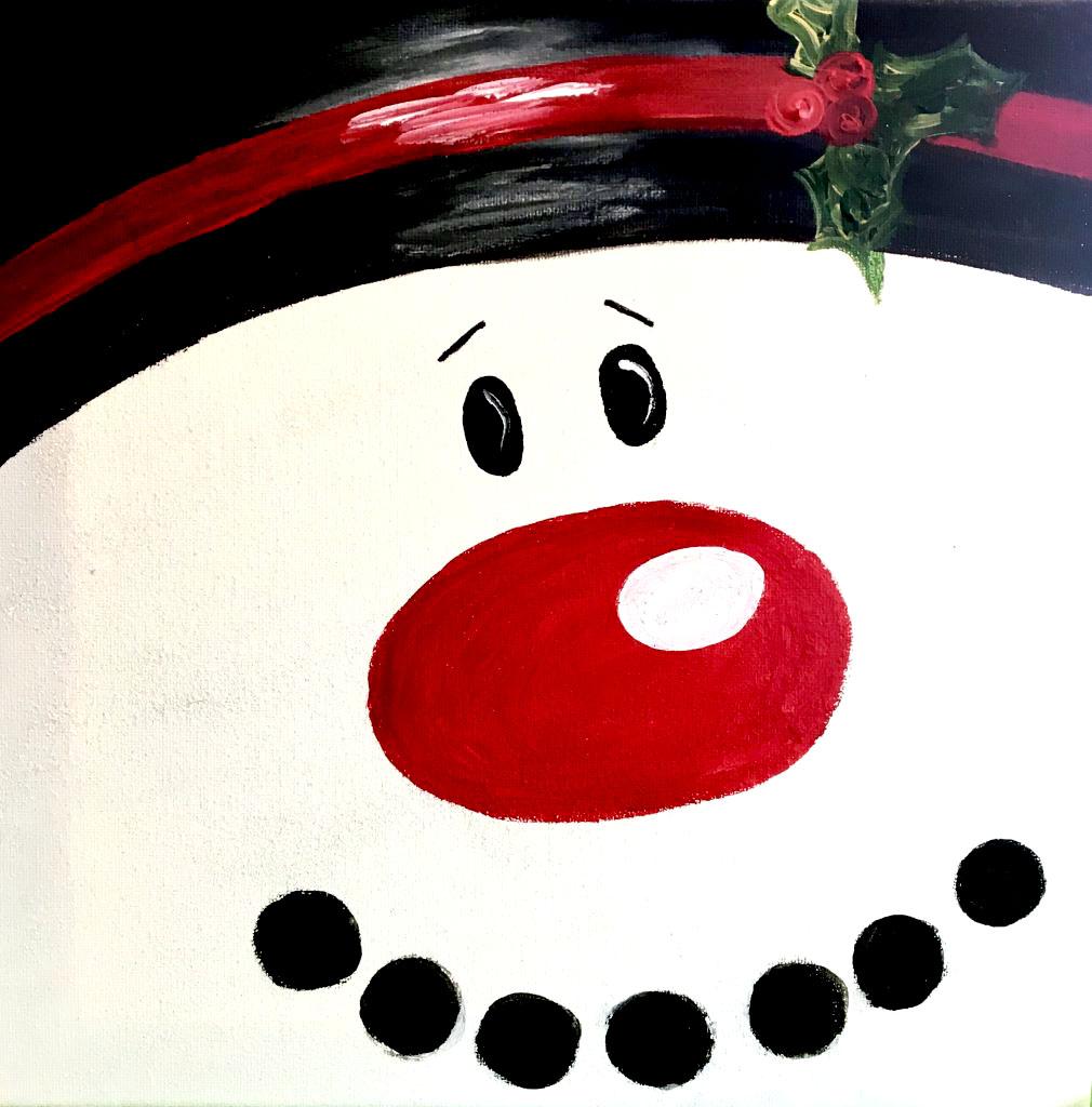 Kids Frosty Acrylic Painting Class at JLN Studio, Stevensville Michigan