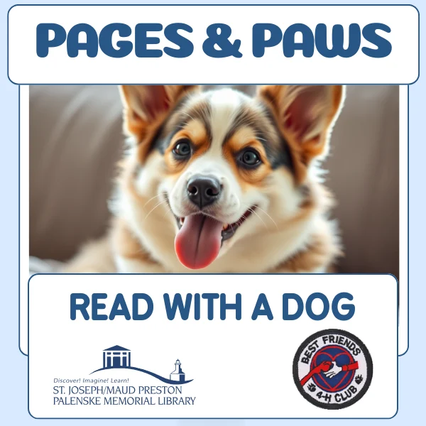 Pages & Paws at St. Joseph/Maud Preston Palenske Memorial Library, St. Joseph Michigan