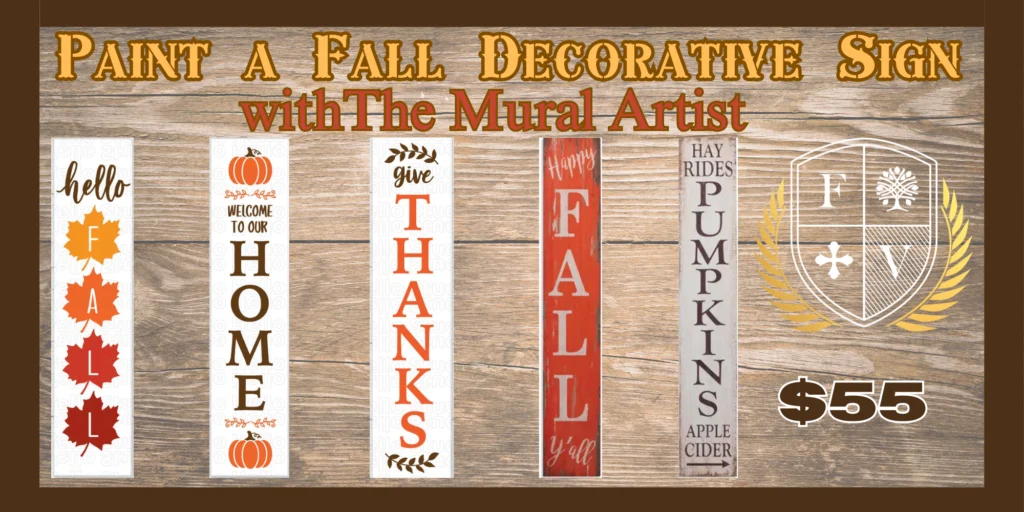 Paint a Fall Decorative Sign with The Mural Artist at Filkins Vineyards at Filkins Vineyards, Coloma Michigan