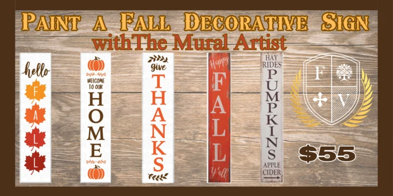 Paint a Fall Decorative Sign with The Mural Artist at Filkins Vineyards at Filkins Vineyards, Coloma Michigan