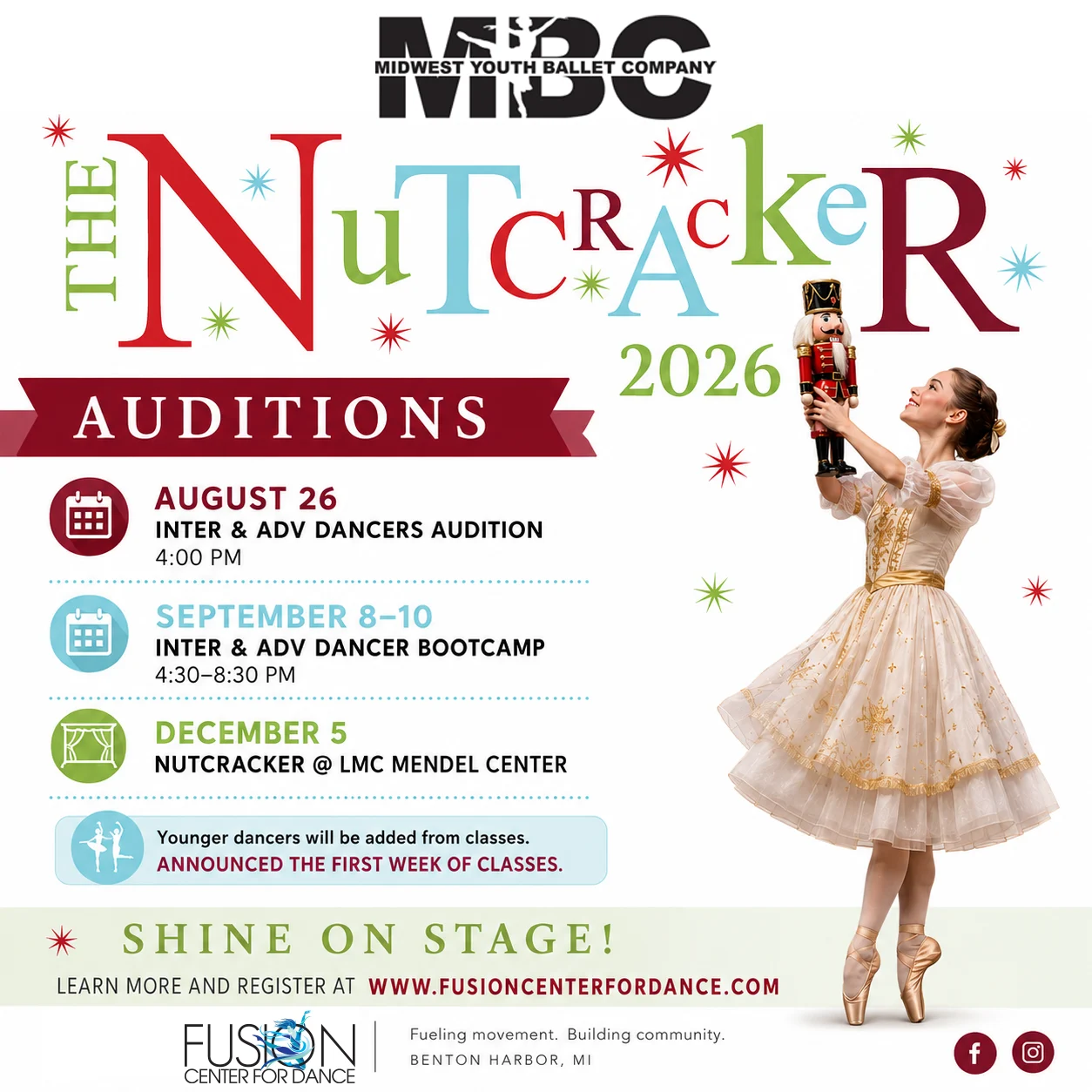 The Nutcracker at Grand Upton Hall at The Mendel Center, Benton Harbor Michigan