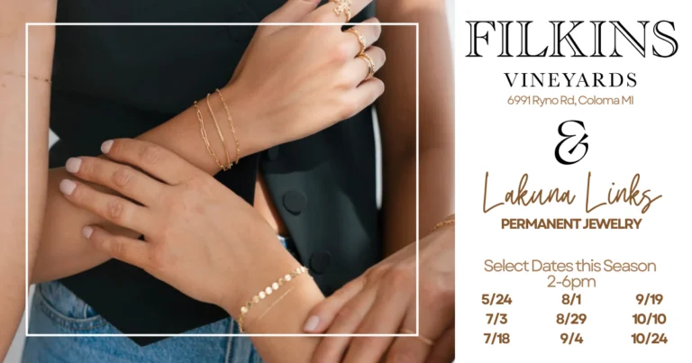 Lakuna Links Permanent Jewelry at Filkins Vineyards at Filkins Vineyards, Coloma Michigan