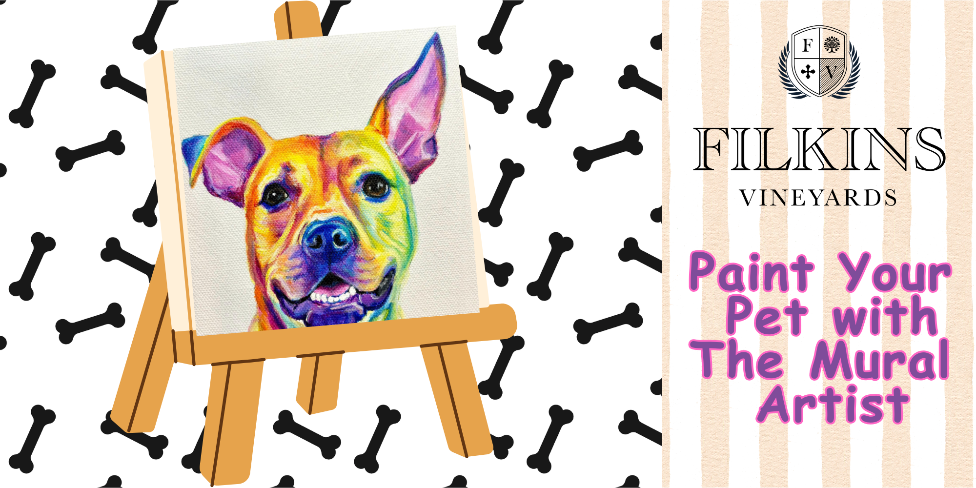 Paint Your Pet with the Mural Artist at Filkins Vineyards at Filkins Vineyards, Coloma Michigan