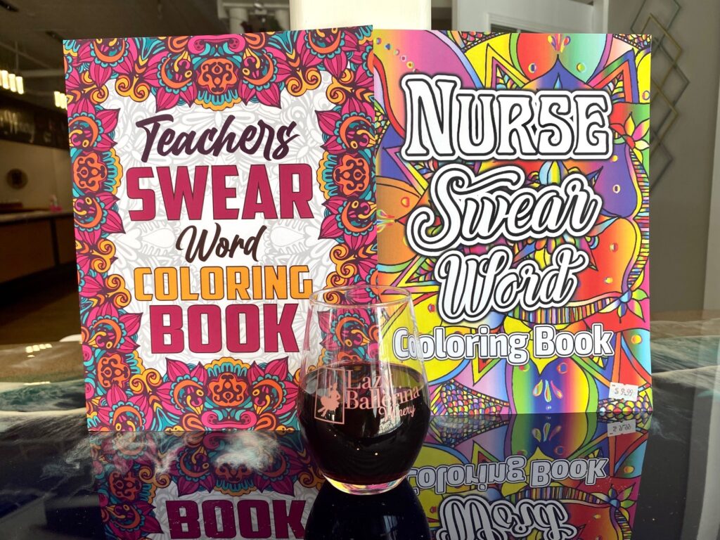 Swear Word Coloring at Lazy Ballerina Winery, St. Joseph Michigan