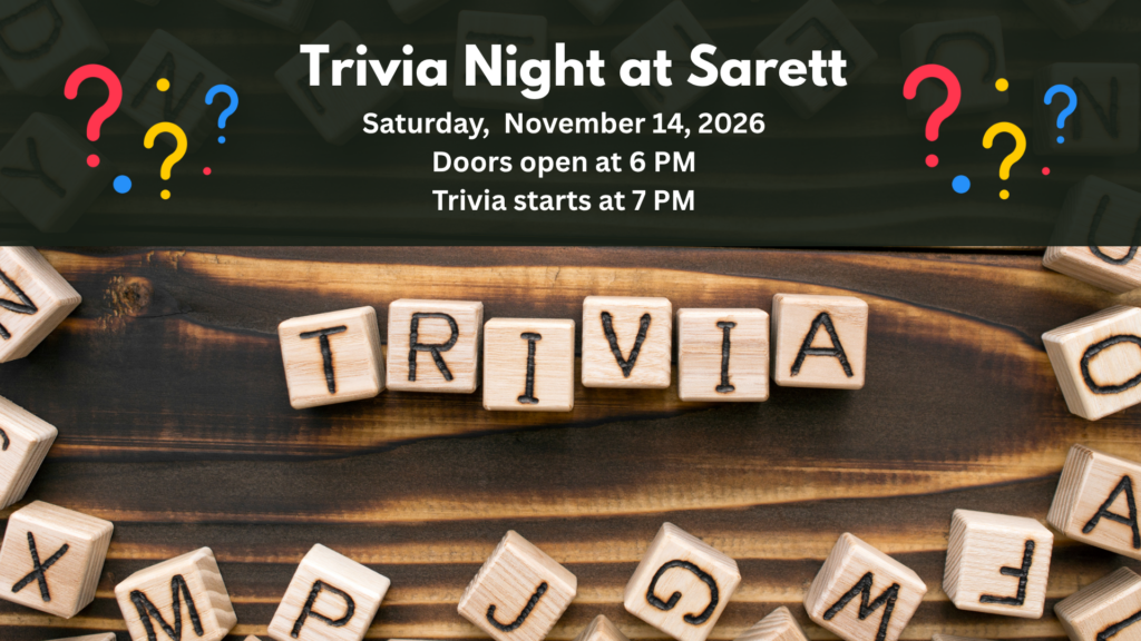 Trivia Night at Sarett! at Sarett Nature Center, Benton Harbor Michigan