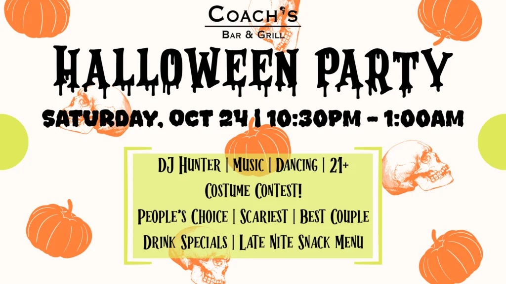 Halloween Party 🎃💀 at Coach's Bar & Grill, Stevensville Michigan