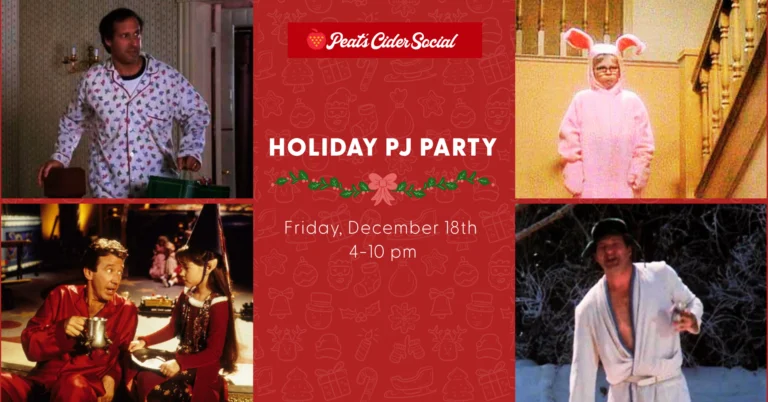 Theme Night: Holiday PJ Party at Peat's Cider Social, Stevensville Michigan