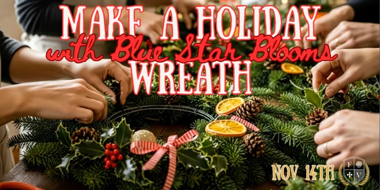 Make a Holiday Wreath with Local Grower Blue Star Blooms at Filkins Vineyards at Filkins Vineyards, Coloma Michigan