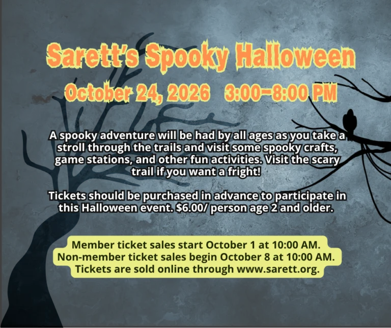 Sarett's Spooky Halloween at Sarett Nature Center, Benton Harbor Michigan