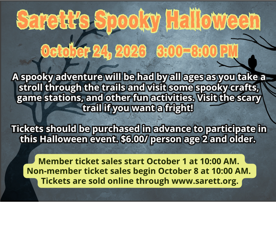 Sarett's Spooky Halloween at Sarett Nature Center, Benton Harbor Michigan