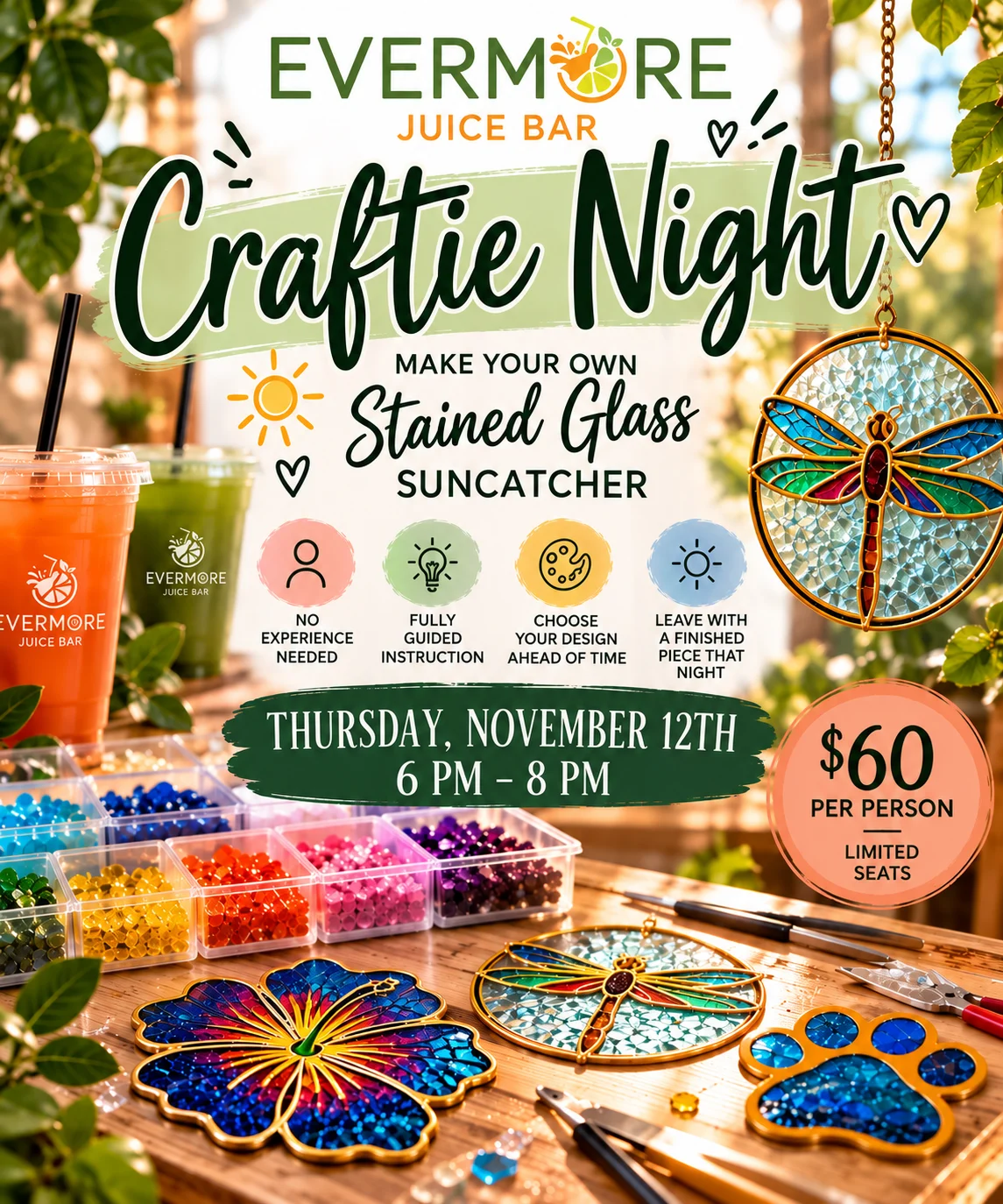 Evermore Craftie Night at Evermore Juice Bar, St. Joseph Michigan