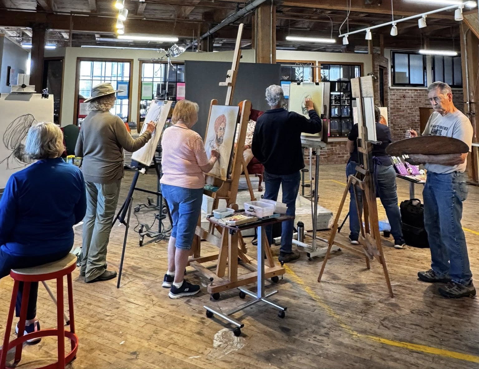 Bob William’s Portrait Drawing/Painting Workshop at Box Factory for the Arts, St. Joseph Michigan